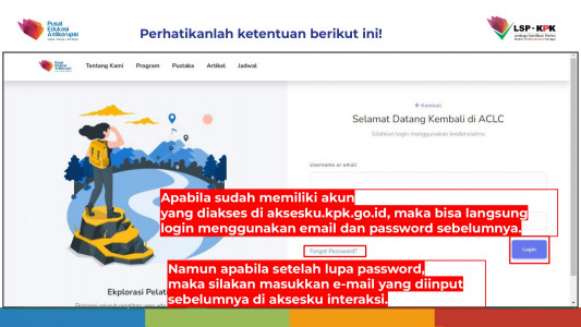 Teknis Reset dan Aktivasi Ulang akun Aksesku Interaksi aksesku.kpk.go.id